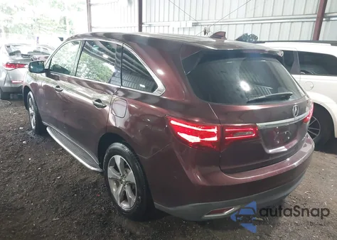 2015 Acura Mdx из США, поврежденный, VIN 5FRYD4H27FB009954